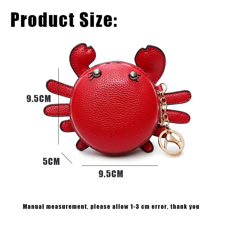 New Fashion Woman Small Crab Coin Purse Girl Pendant Lipstick Bag Casual Student Clutch Card Holder Cute Trend Handbag
