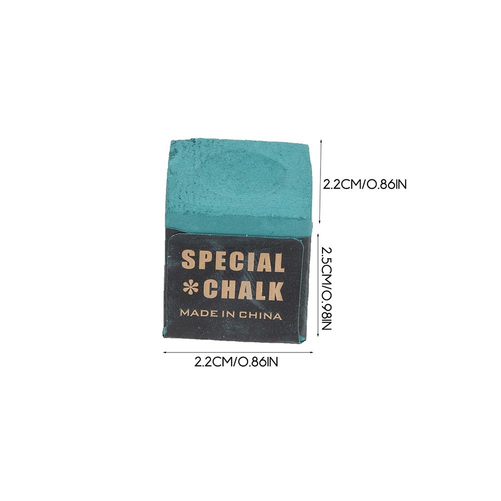 24 Pcs Pool Table Sticks Billiard Accessories Cue Chalk for Portable Green Chocolate Powder