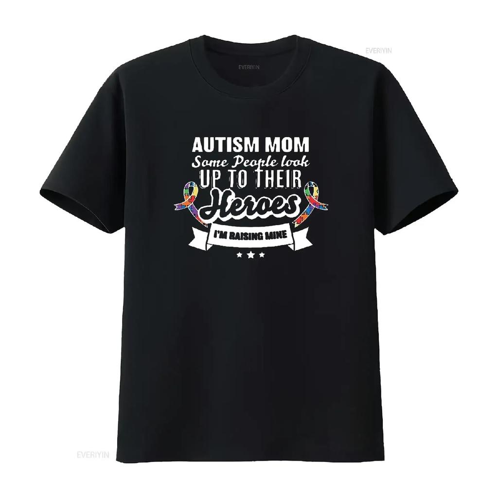 Autism Awareness Mom With Puzzle Women S Plus Size T Shirt Black 3X Large Vintage Washed Graphic Breathable Stretched Soft