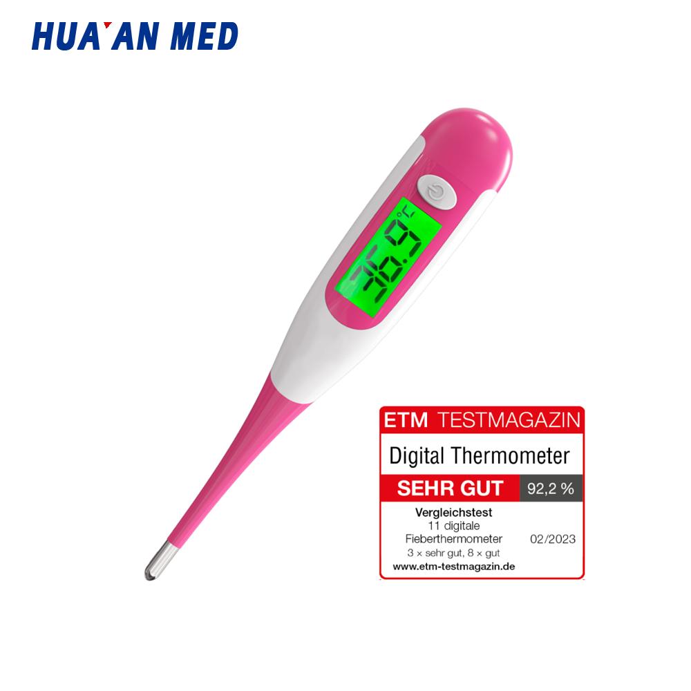 HUAAN MED Backlit 10 Second Price Waterproof Flexible Adult Baby Oral Rectal Armpit Fever Medical Clinical Digital Thermometers ABS
