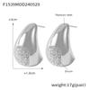 18k Gold Titanium Steel Teardrop Diamond Earrings - European & American Fashion Jewelry