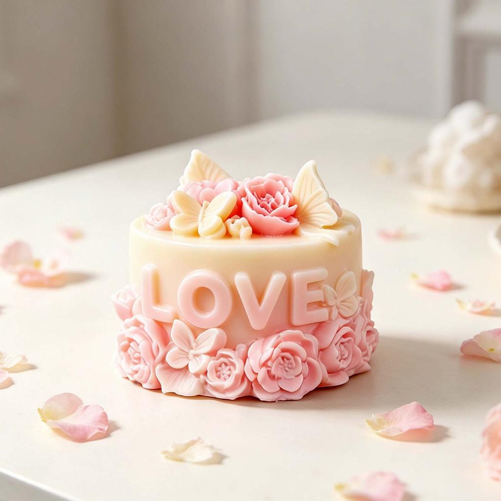 Scented Candle Mold Flexible Gypsum Soap Mold 3d Love Heart Mold Easy To Clean For Aromatic Gypsum Chocolate Baking Resin Crafts