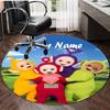 Personalized T-Teletubbies Round Chair Office Rug - Perfect for Mat, Office Chair & More - Ideal Gift for Birthdays and Holidays