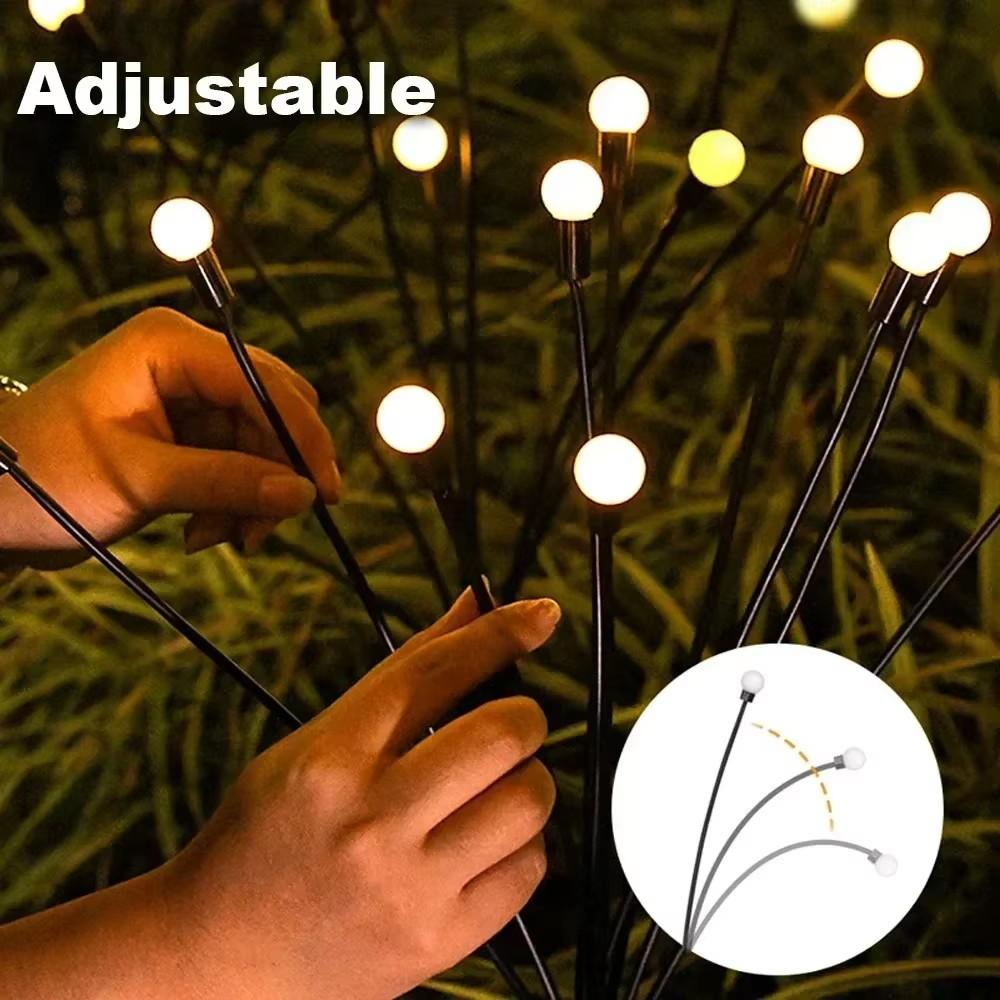 6/8/10 LED Solar Garden Lighting Solar Powered Firefly Lights Outdoor Garden Decoration Landscape Lights Firefly Lawn Lamps