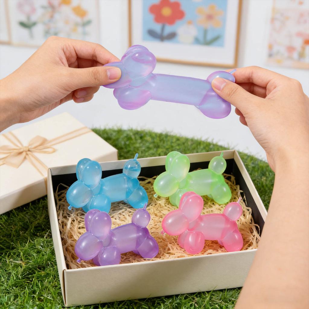 Bubble Slow Perfume Bottle Maltose Pinch Music Ventilation Toy Car Dog Decompression Ball