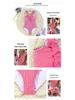 Ruffled Striped V-Neck Backless One-Piece Swimsuit - European and American Style
