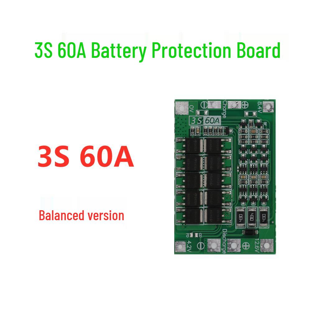 3-String 11.1V 12.6V 18650 Lithium Battery Protection Board with Balancer for 40A Electric Drill