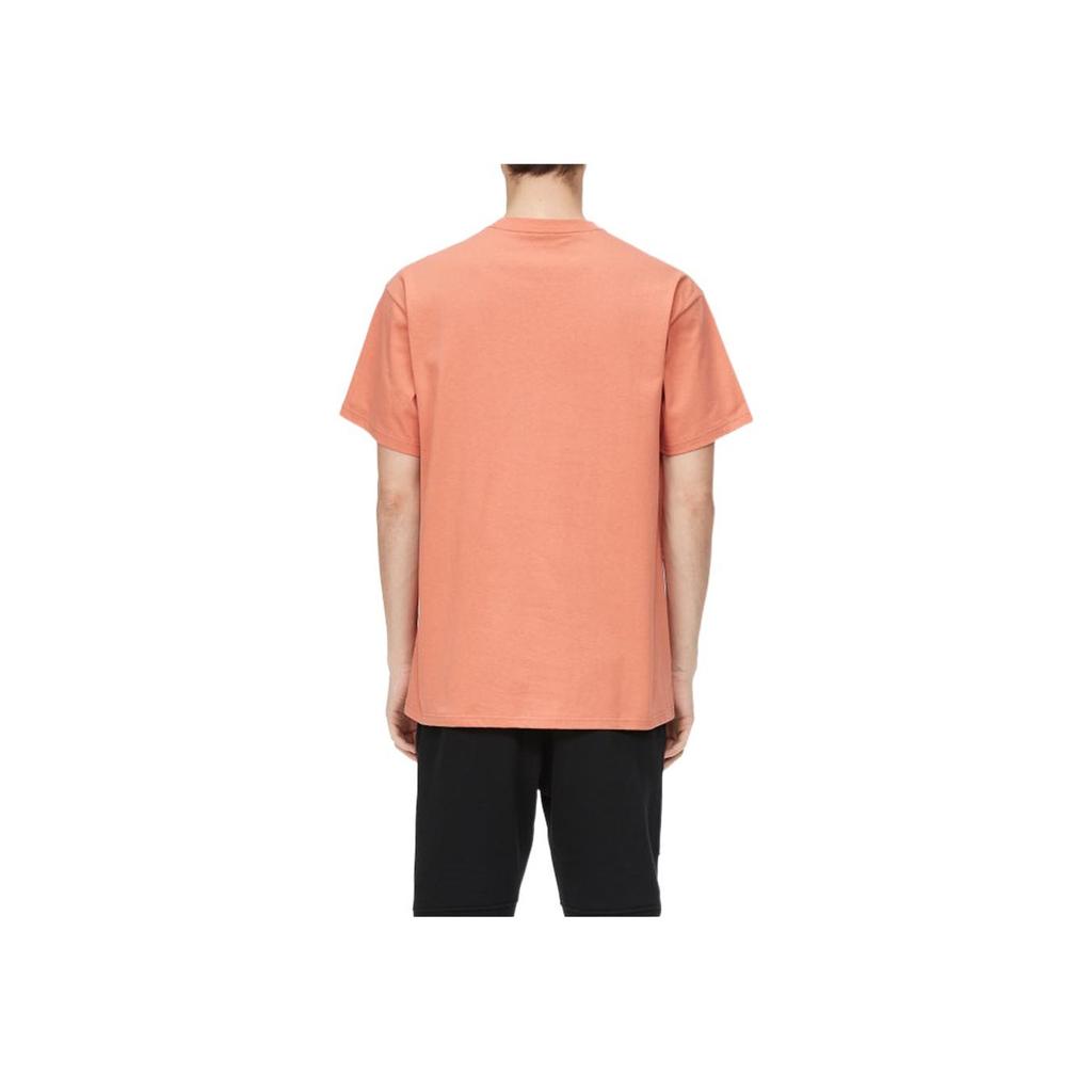 Carhartt WIP SS22 Logo Embroidered Solid Color Crew Neck Short Sleeve T-Shirt Men Tops Pink CHXTEA191022F-BWA