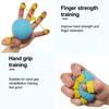 Hand Grip Strength Trainer Ball with Elastic Silicone Finger Cot Slow Rebound Anti-slip Hand Rehabilitation Stretching Exercise Equipment