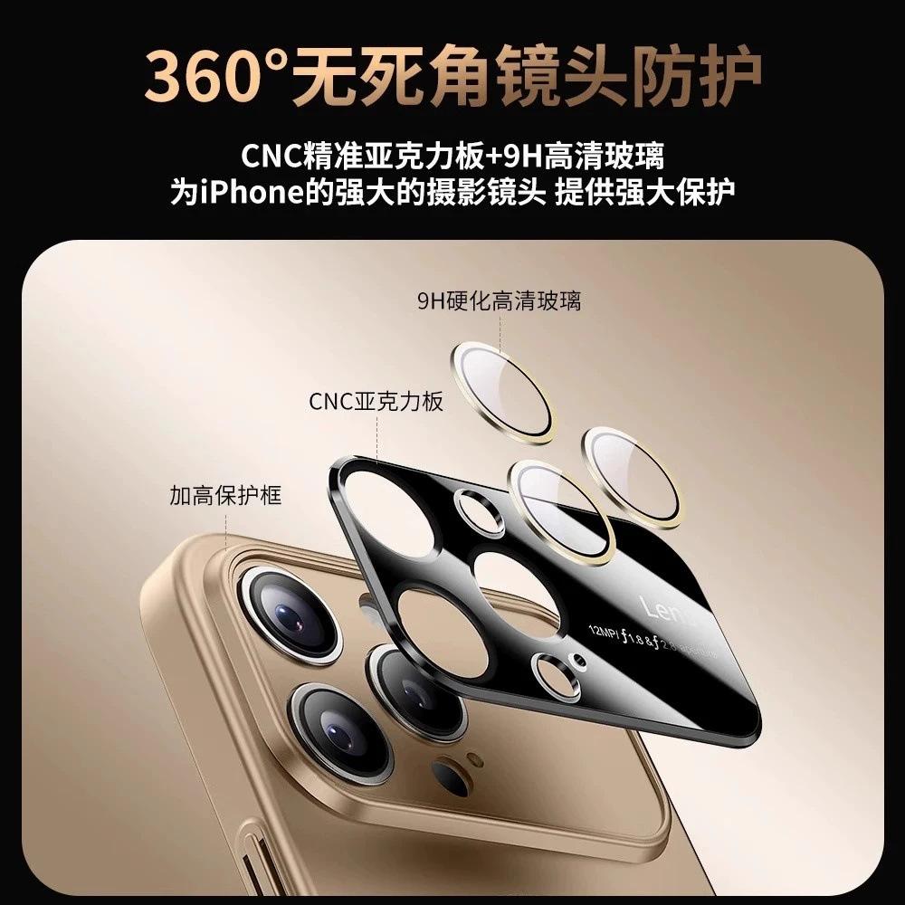 Applicable To iPhone17ProMax Mobile Phone Case, Thin Ring, High Light, Magnetic Attraction, Large Window, Apple 15PC Metallic Paint Protection
