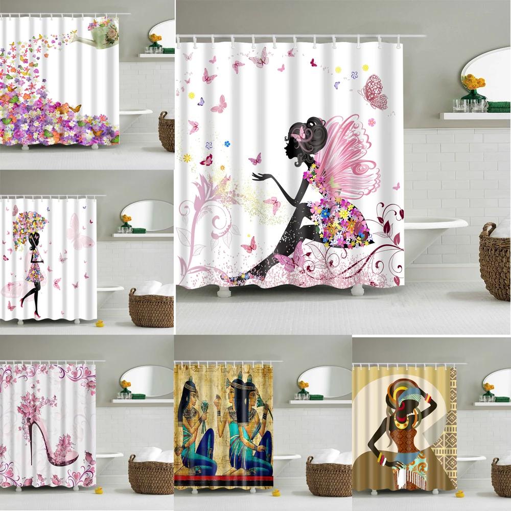 3D Cartoon Character Shower Curtains Bathroom Curtain Waterproof Shower Curtain Home Decor Bath Curtain with 12 Hooks