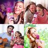 ShinePick Wireless Karaoke Microphone Bluetooth Recording Echo Accompaniment Music Playback LED Lights Compatible with Android iPhone