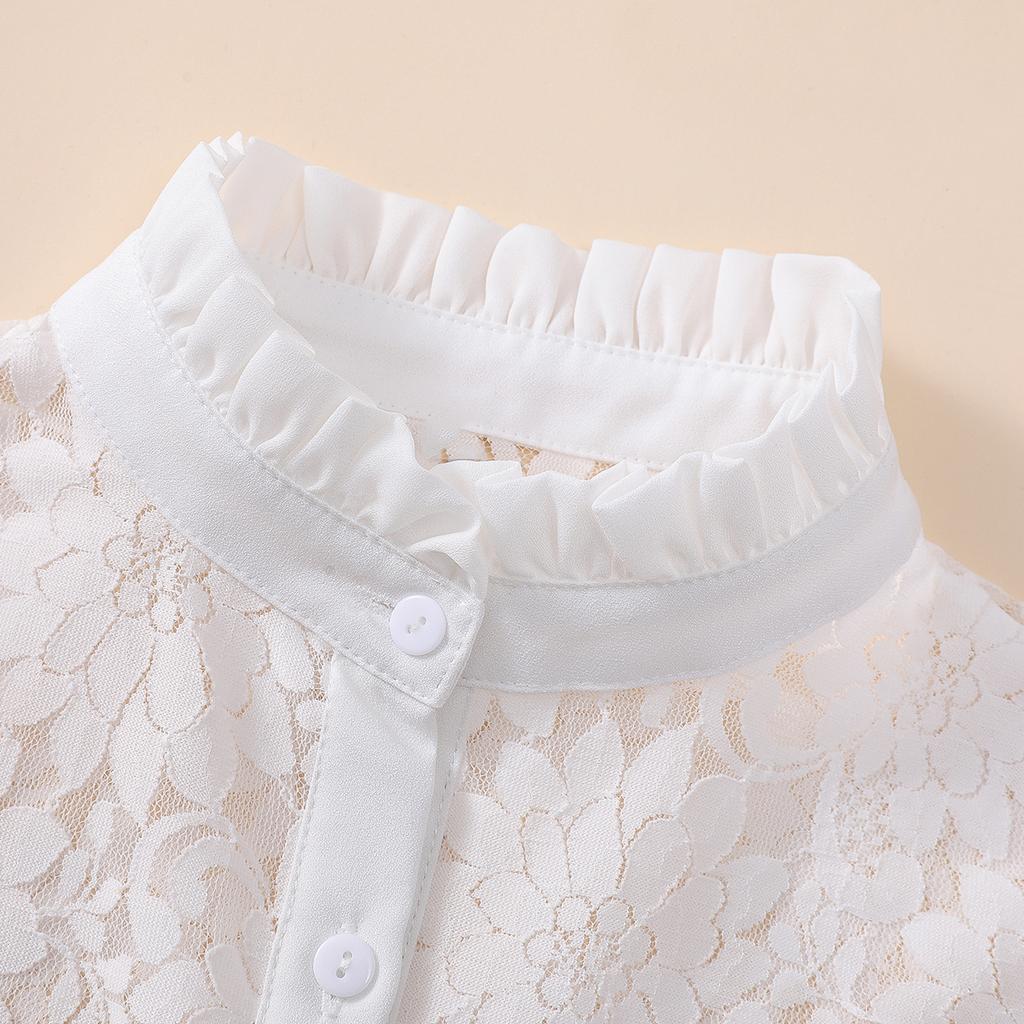 Ladies Lace Fake Collar Versatile Stand up Collar Fake Collar Semi Transparent Breathable Decoration Detachable Fake Collar