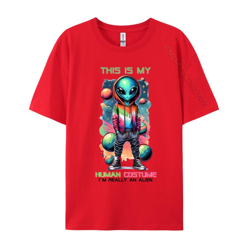 Copy Of Alien In Space Tshirt Funny Coupons Short Sleeve Printed On T Shirts All Cotton Men Tops  Tees Casual