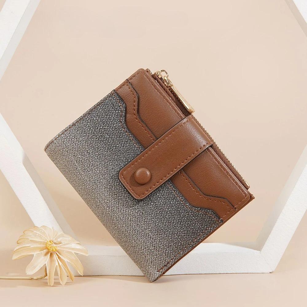 Women Short Wallet Coin Pocket Zipper Purse Credit Card Holder Money Clips