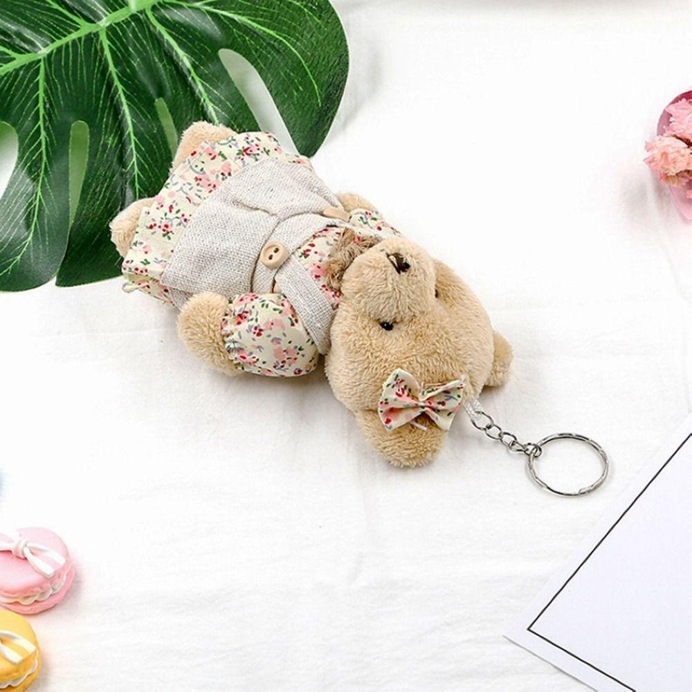 PP Cotton Korean Style Key Buckle Rabbit Pendant Plush Doll Key Chain Women Key Holder Bear Pendant