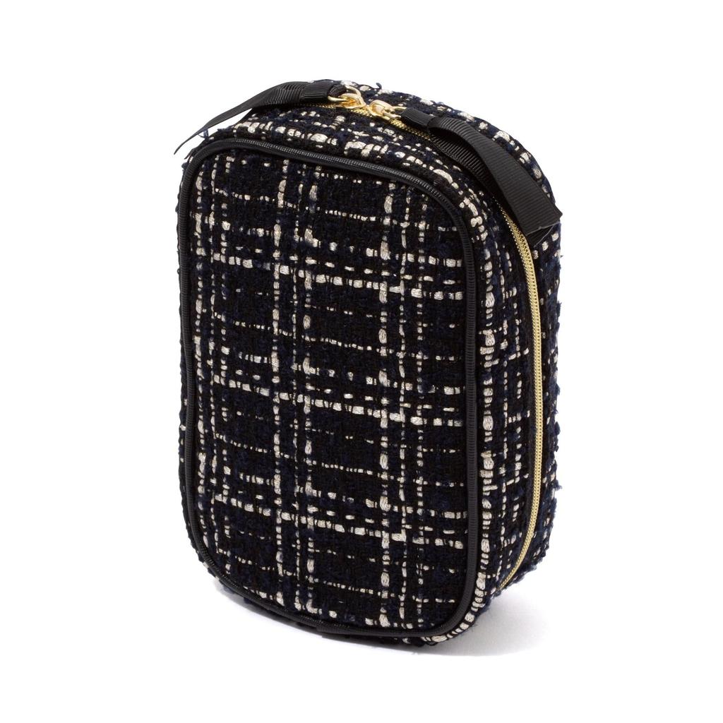 Francfranc Tweed Stand Pouch, Black