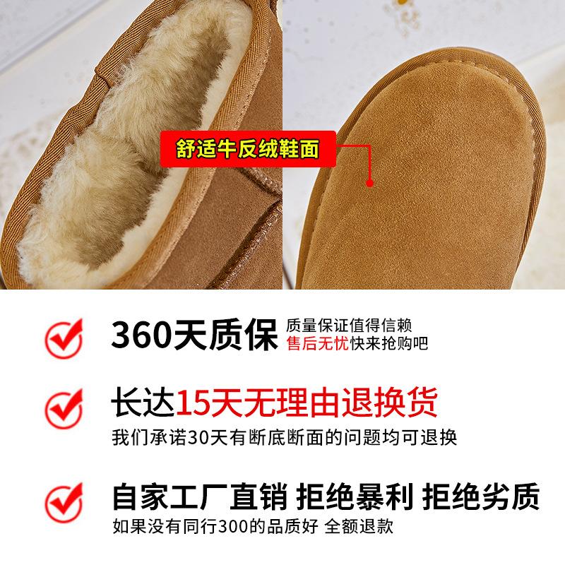 New Snow Boots Women's 2025 Winter Platform Cotton Boots Versatile Martin Boots Women's Velvet Warm Women's Boots Versatile Shoes