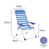 Folding Chair - Marbueno - Blue White - Aluminum - 5 Positions - Foldable