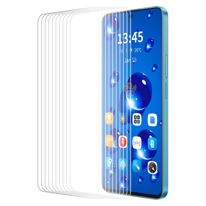

ENKAY HAT PRINCE 10Pcs For Huawei Pura 70 Screen Protector Clear High Aluminum-Silicon Glass Film 9H Hardness As Shown A