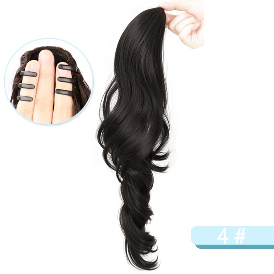 

Curly Side Ponytail Synthetic Wig for Women Small Clip-in Curly Ponytail Wig Suitable for Beginners to Wear Everyday 45CM