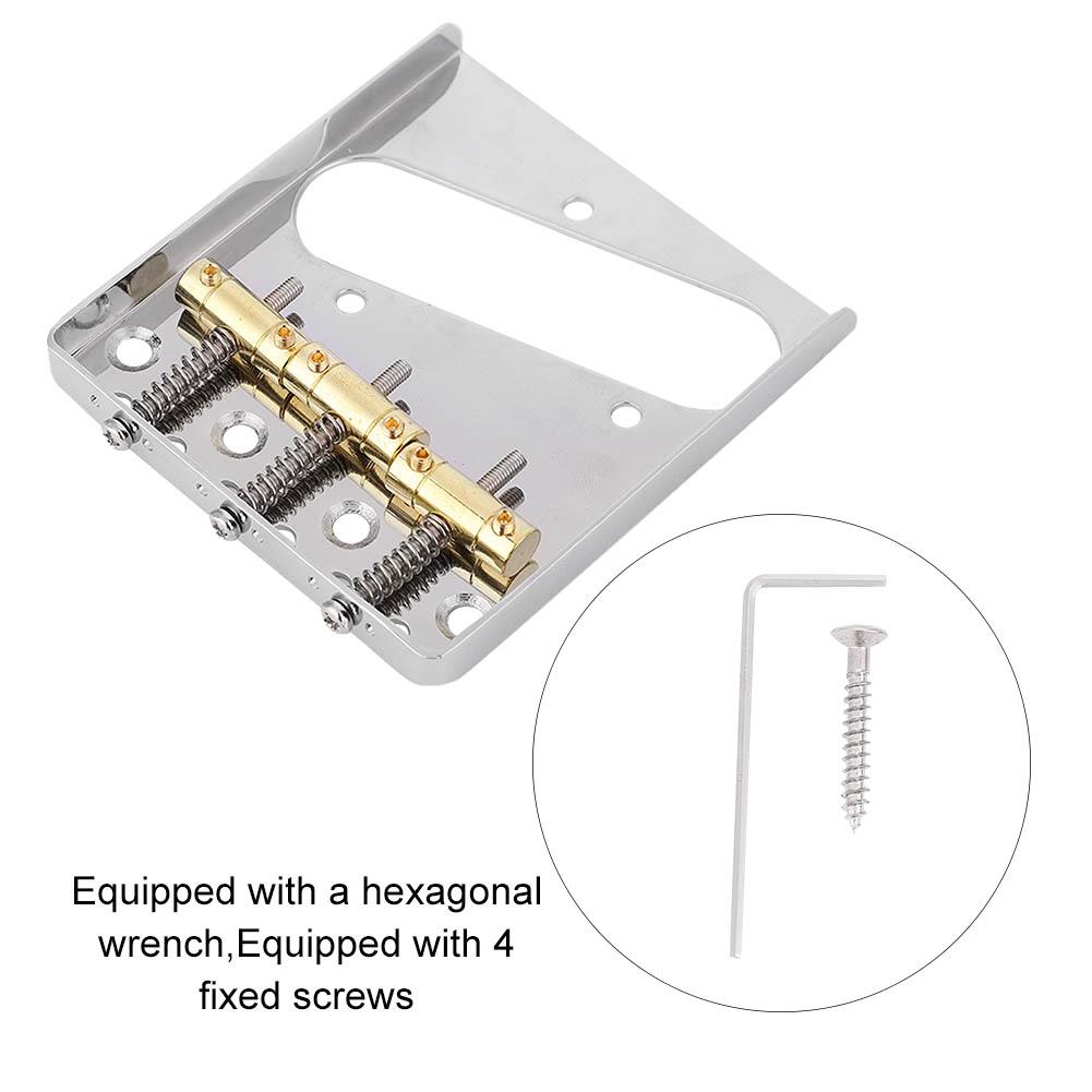 Musical 54mm 3‑Saddle 6‑String Bridge for TL Style Guitar Repair Parts