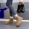 Warm snow boots  new winter piled thickened non-slip waterproof snow cotton shoes short boots