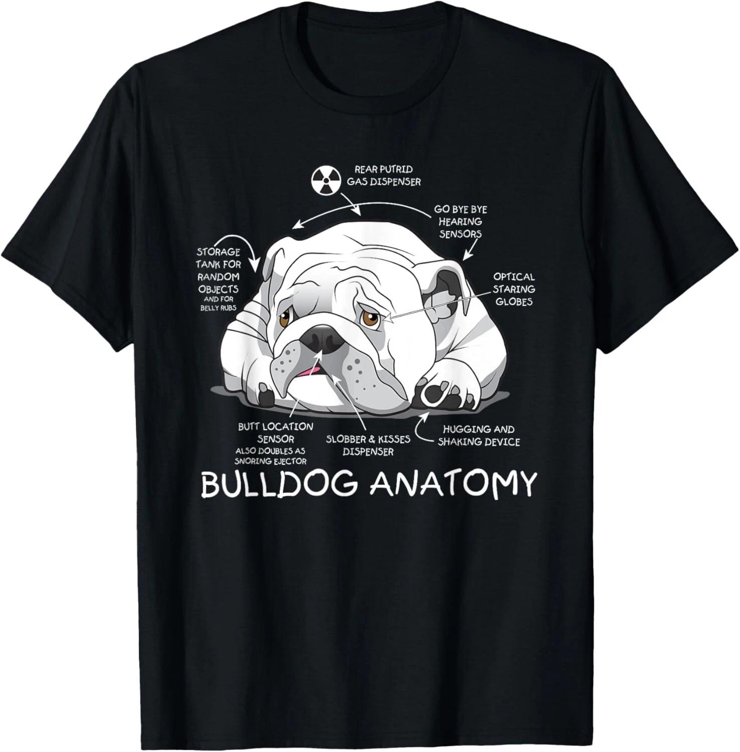 Funny Cute English Bulldog Anatomy Dog Biology Gift Gift Unisex T-Shirt L