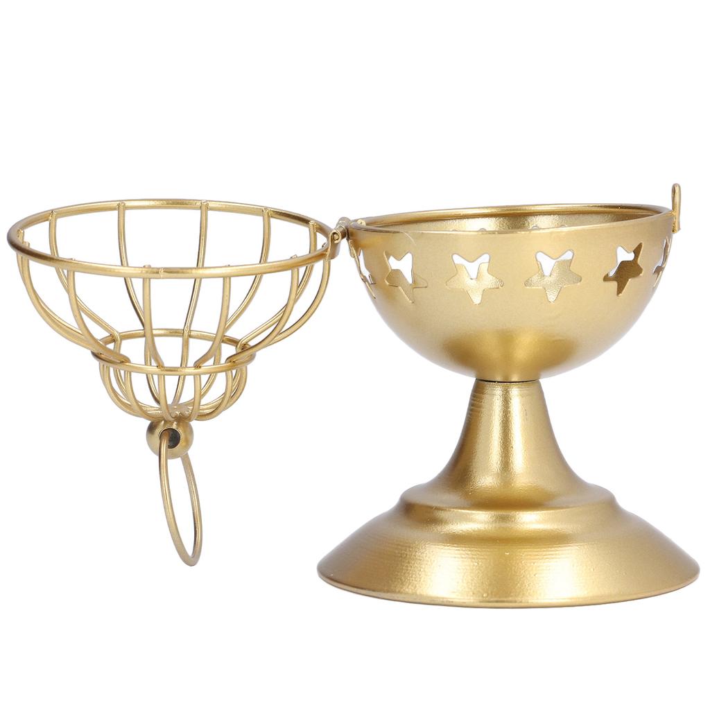 Guld Ljusstake Fågelbursstil Premium Metall Robust Hållbar Bred Användning Enkel Rengöring