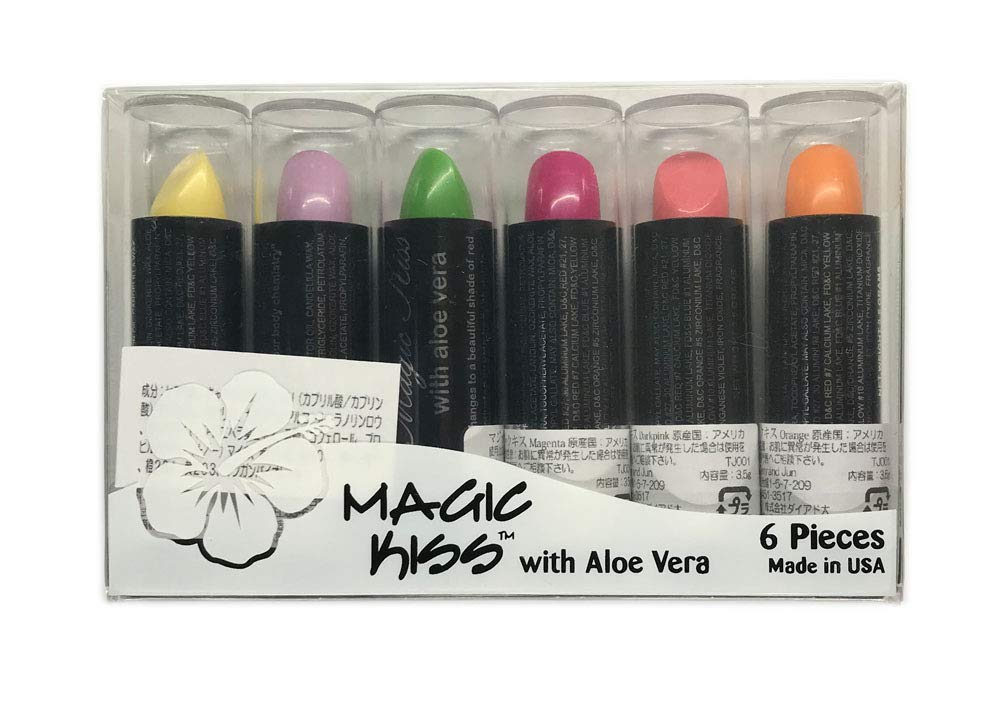 

Magic Kiss Алоэ Вера Гавайский Классический Набор в футляре [terry_and_jun] Стойкая Помада, Сувенир, 6, (Многоцветный 6)