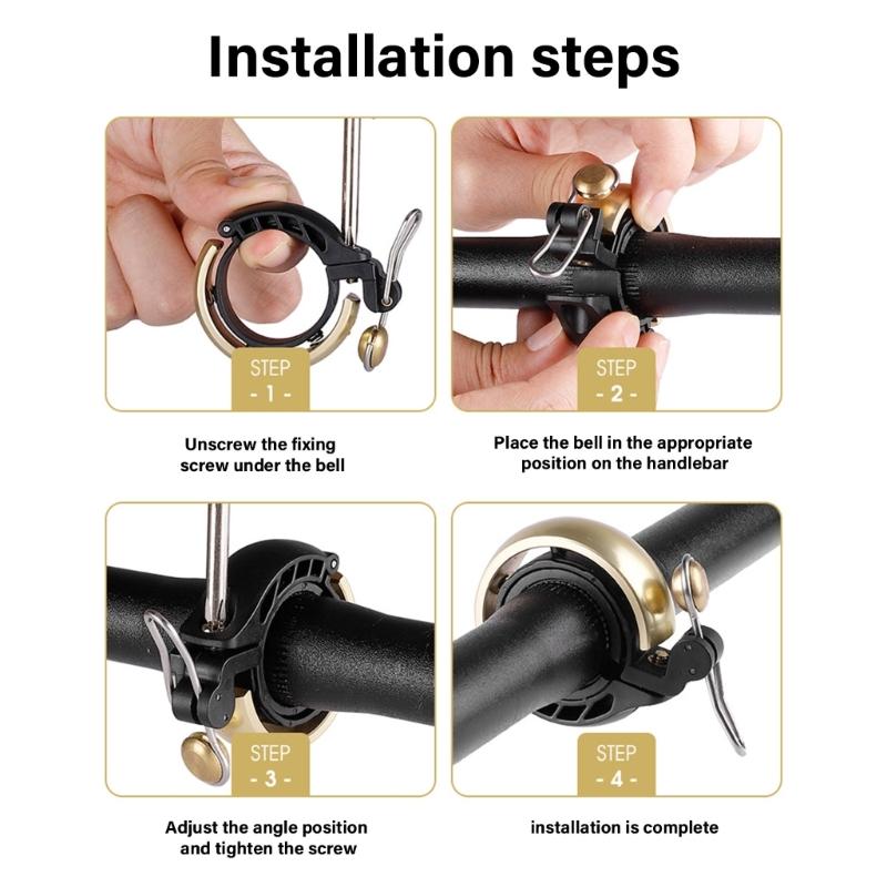 Coppers Alloy Bells Classical Bicycles Bells Loud Sound Bikes Rings Retro Bicycles Bells for Mountain Bikes Handlebars