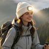 Knitted Hat Thermal Lighting Knitted Hat Led Outdoor Explosion Hat Fishing Hat Night LED Luminous White