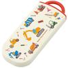 Skater Children's Antibacterial Slide Trio Set Lunch Box Chopsticks Spoon Fork Working Car Boys Made in Japan TACC2AG-A