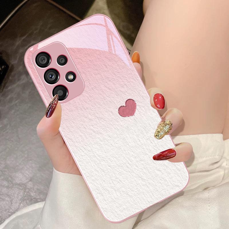 Beiwen Love Fioletowy Do Samsung Galaxy S10 4G S20 11E 30 S21 21Fe 22 S24 Pro S23 Ultra 5G S8 S9 Hartowane Szkło Etui na Telefon