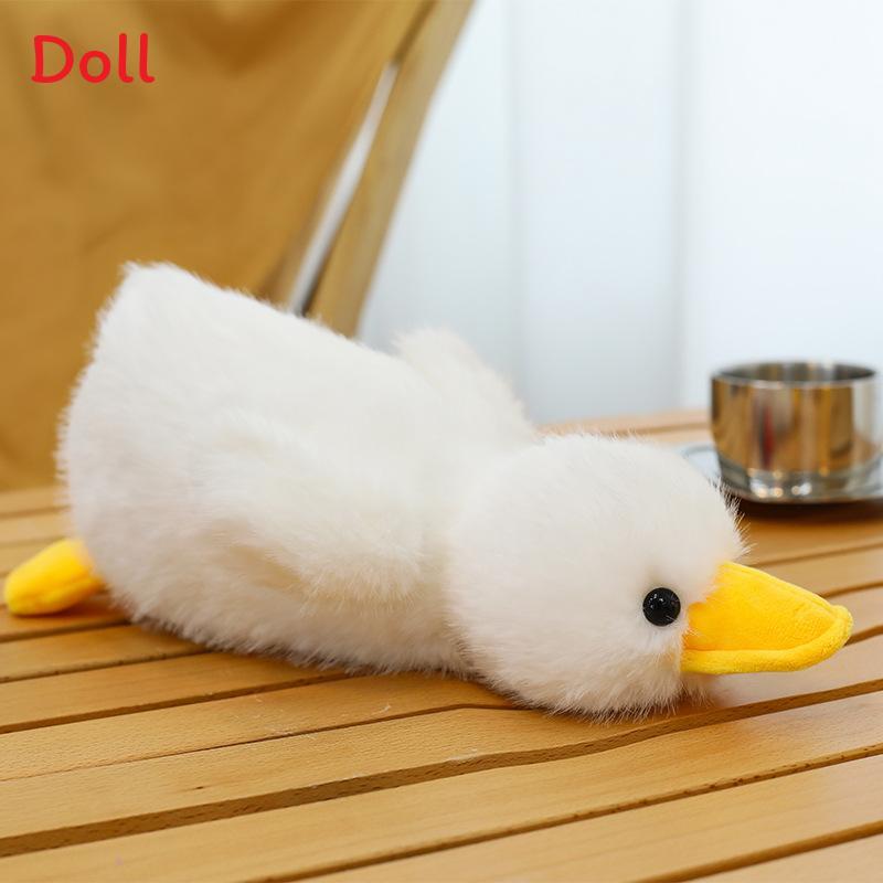 Cartoon Pink Puffed White Duck Plush Toy With Soft Pp Cotton For Kids Bedroom Decor