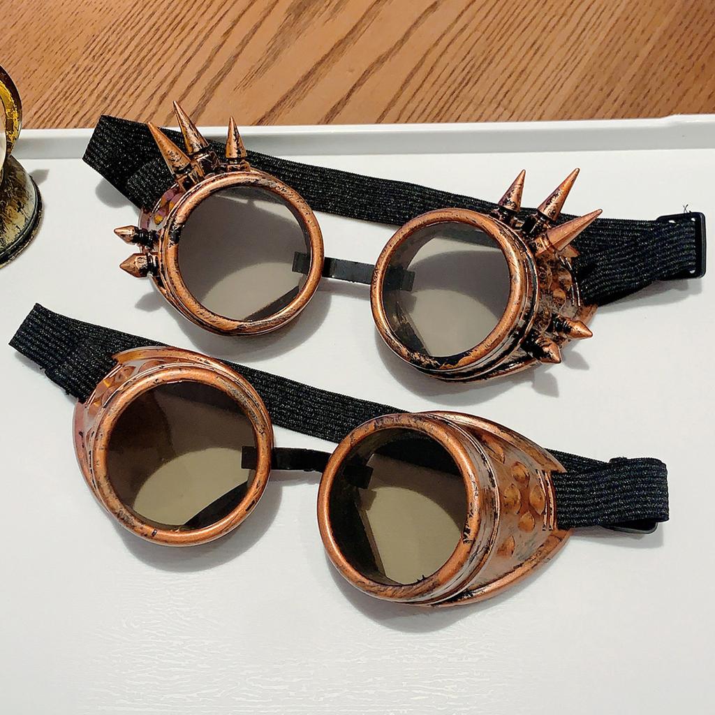 New Halloween Costume Retro Punk Steam Glasses Party Holiday Colsplay Decoration Props Women‘s Glasses Men‘s Glasses