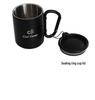 Outdoor Double-Layer Stainless Steel Camping Cup - Insulated Anti-Scald for Coffee, Tea, Wine, with Mountaineering Hook.