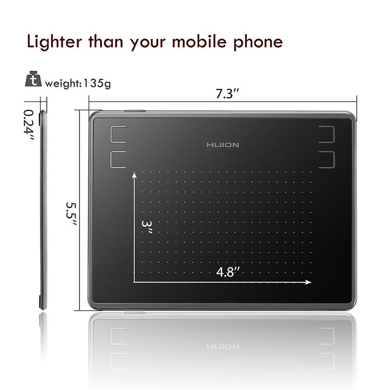 Online Math Training HUION H430P for Computer/Mobile Phone Digital Graphic Drawing Board