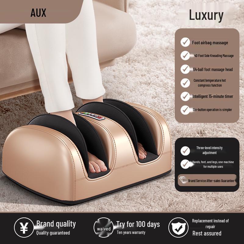 Calf and Foot Airbag Massage Device with Heat Compression