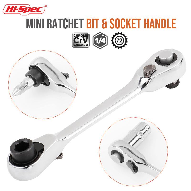 

Mini 1/4 inch Double Ended Quick Socket Ratchet Wrench Socket Screwdriver Bit Driver Quick Release Ratchet Wrench Hand Tools серебряный
