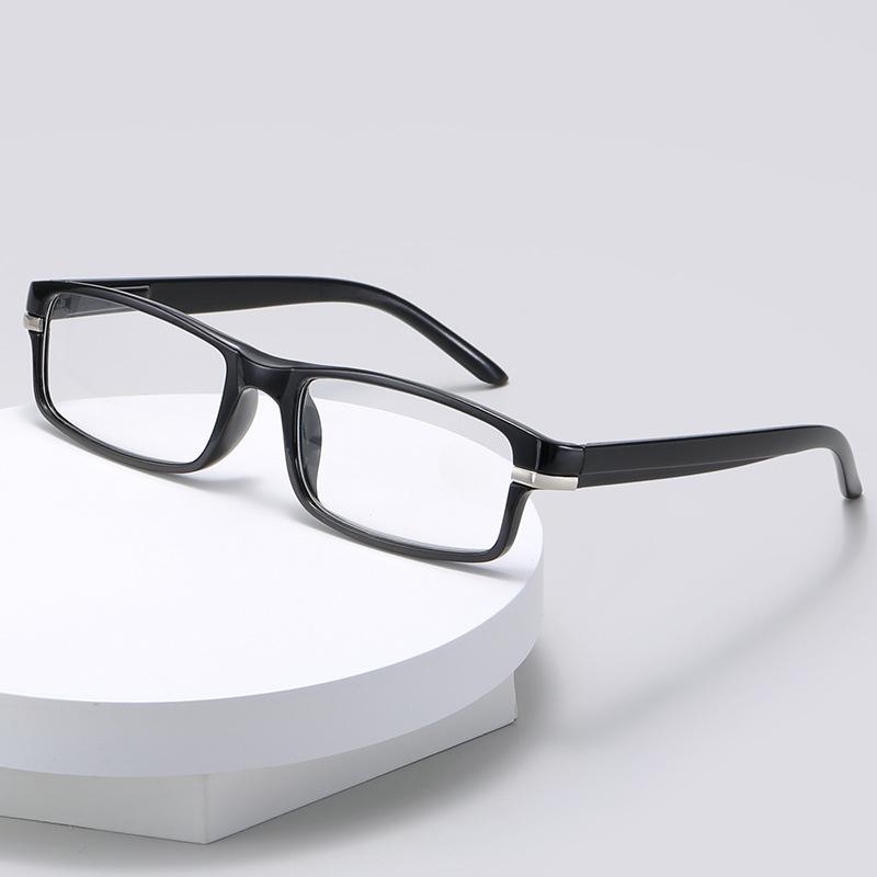Retro Women Reading Glasses Eye Protection PC Square Eyeglasses Without Face Clip Spring Legs  Eyewear for Men