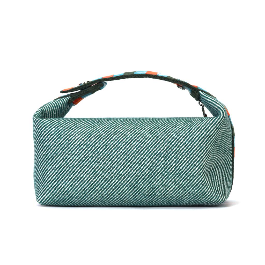 New HERMES Bride a Brac Canvas Bag Toiletry Bag Small Women's Dark Green H103802M03