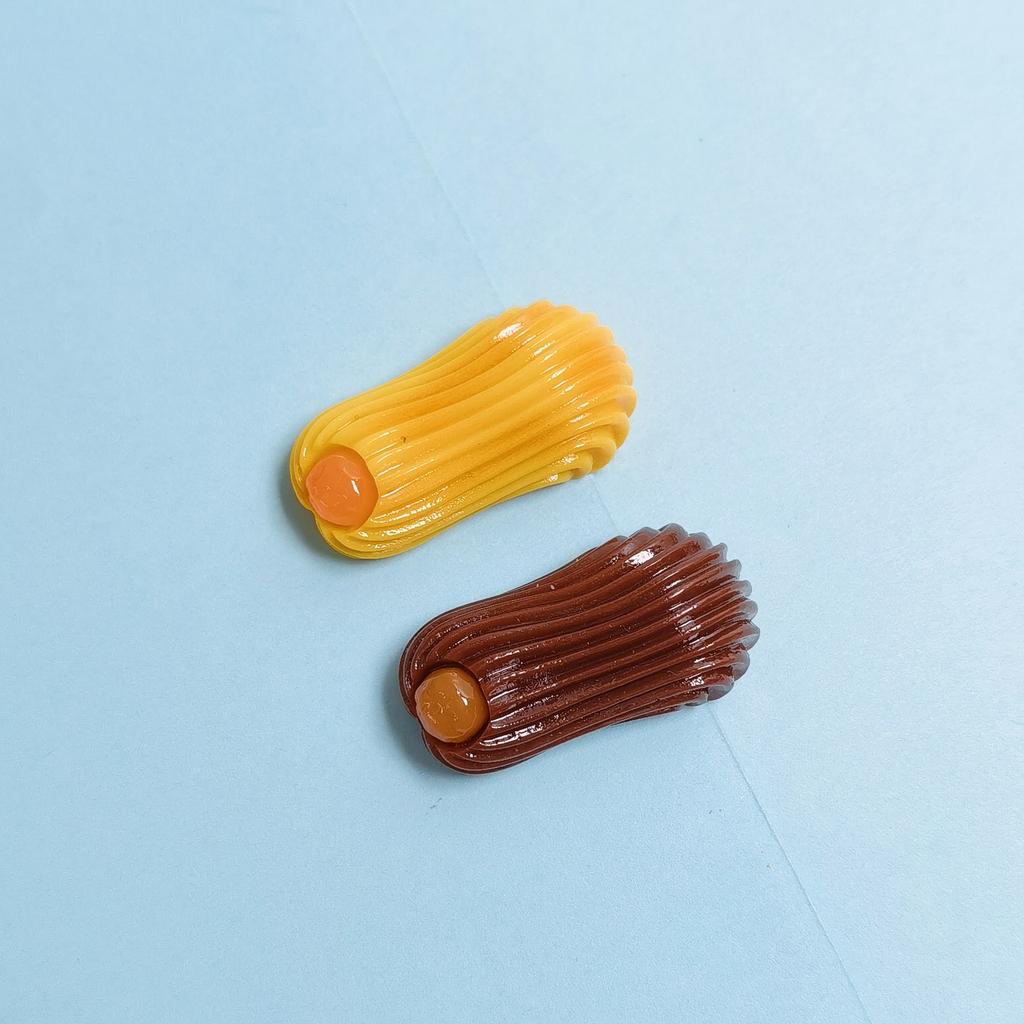 100pcs Kawaii Cartoon Chocolate Cookies Flatback Resin Cabochon SImulation Mini Food Scrapbooking Doll House DIY Craft