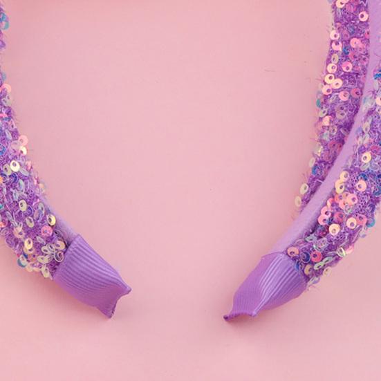 Girls Hair Hoop Knotted Shiny Sequin Elastic Headband Comfortable Fit Glittery Sparkling Hairband Hair Accessories