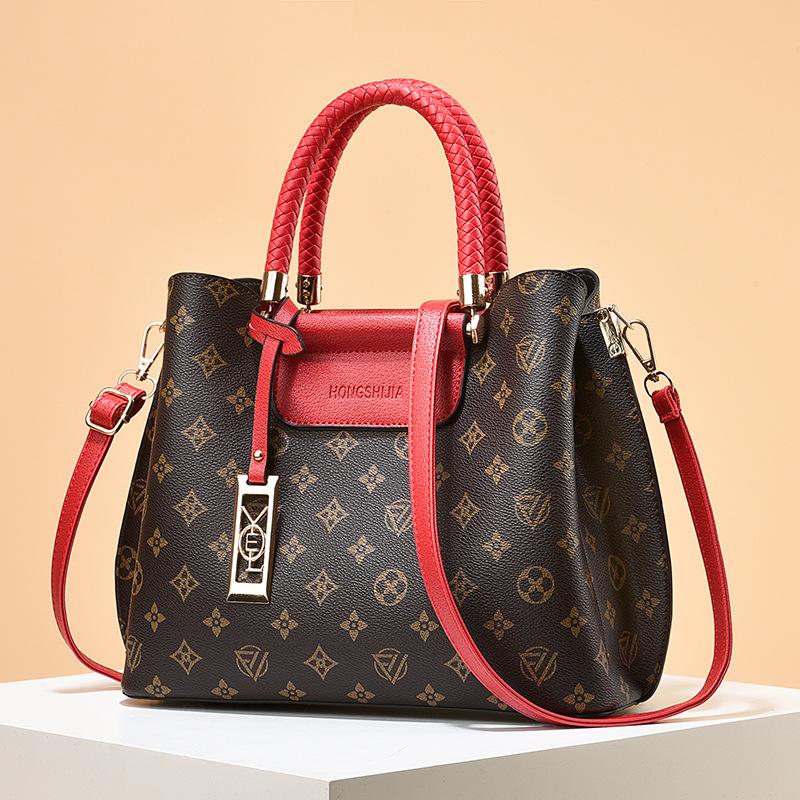 Klassische Handtasche Tasche atmosphärische Textur Damentasche Umhängetasche Messenger Bag große Kapazität Pendlertasche