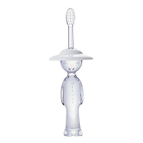 

Official MISOKA for Kids (White) Toothbrush for Infants and Toddlers. Perfect as a Baby Gift. Brush with just water, no toothpaste required. Crafted i