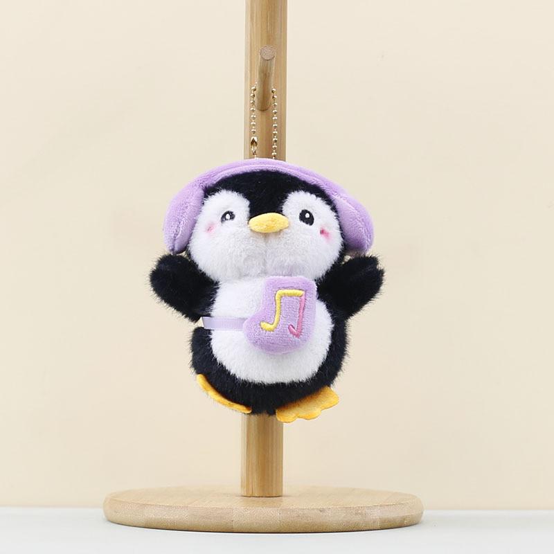 Cute Animal Penguin Plush Toy Keychain With Pp Cotton Filling For Idea Gift