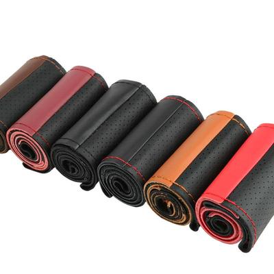 38cm Kryt volantu z pravé kůže Ručně šitý Perforovaný a Dvoubarevný design Celoroční S nití a jehlami