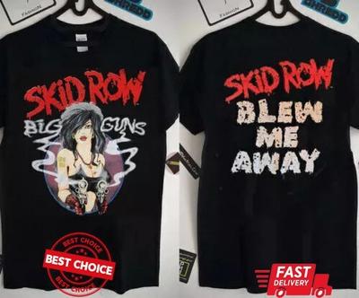 Skid Row 1989 Big Guns Me Dejó Boquiabierto Camiseta Unisex Negra S-5XL Q1234 Camiseta Unisex