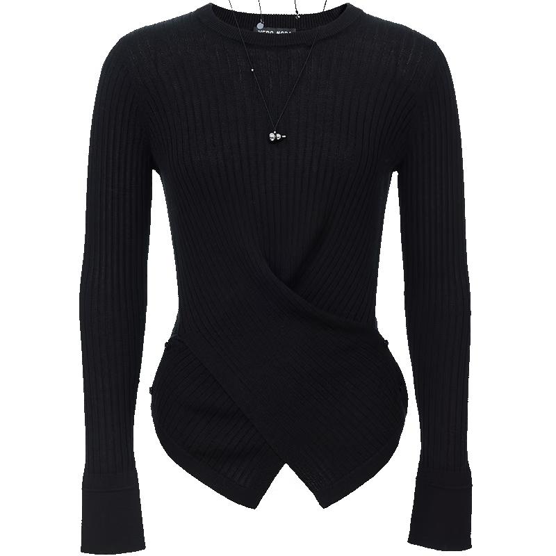 

VEROMODA Women s Lyocell Blend Irregular Hem Knit Top L